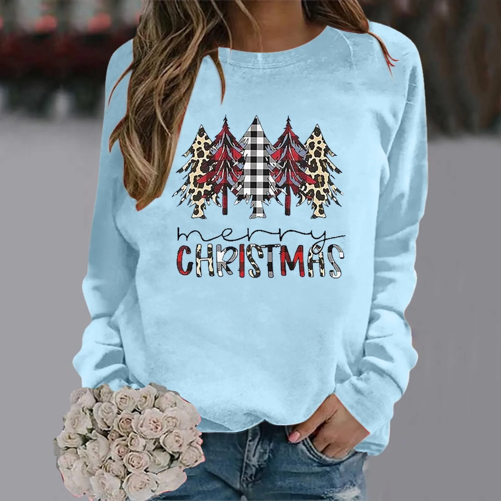 Christmas Sweatshirt Christmas Tree Letter Print Fashion Jumper Ladies Street All Match Hoodie Crew-Neck Long-Sleeved Casual Top
Christmas Sweatshirt Christmas Tree Letter Print Fashion Jumper Ladies Street All Match Hoodie Crew-Neck Long-Sleeved Casual Top