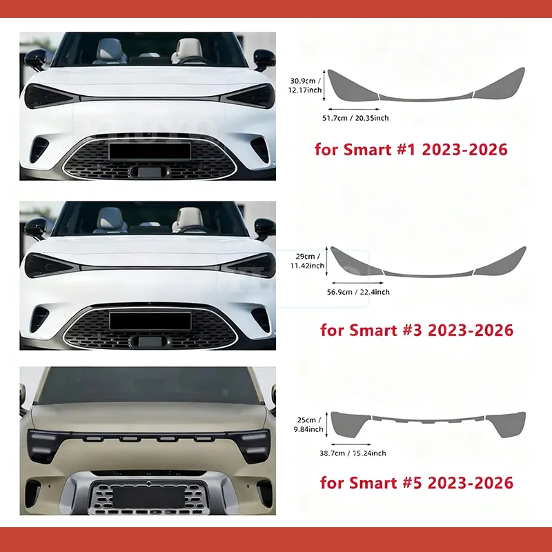 For Smart #1 #3 #5 2023 2024 2025 2026 Auto Headlight Film Protection Anti-scratch TPU Transparent Smoked Car Styling
For Smart #1 #3 #5 2023 2024 2025 2026 Auto Headlight Film Protection Anti-scratch TPU Transparent Smoked Car Styling