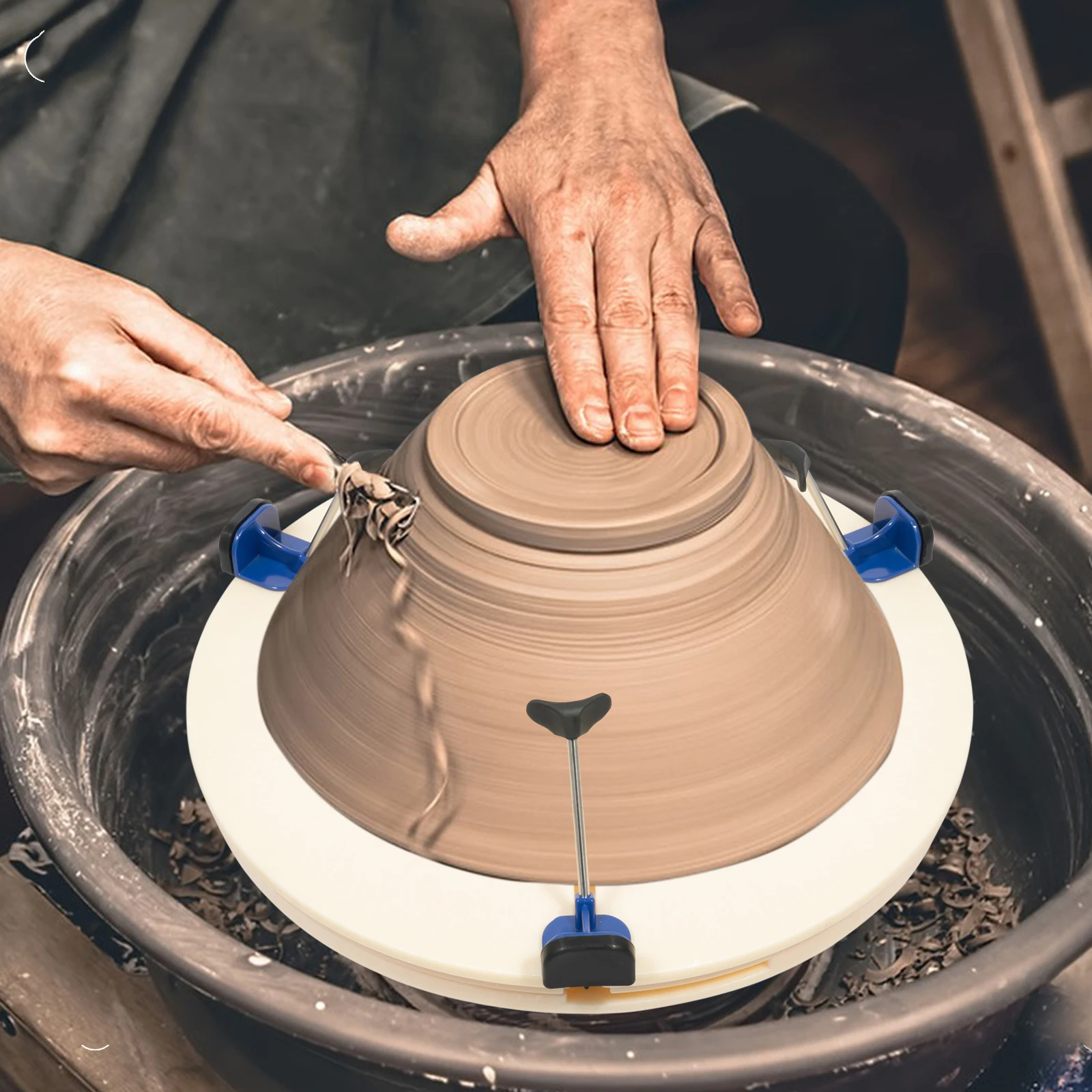 Rotating Ceramic Tools,Clay Workstation , Adjustable Pottery Carving Tool with 5 Support Feet & 2 Base Plates for Ceramics Studio Home Use
Rotating Ceramic Tools,Clay Workstation , Adjustable Pottery Carving Tool with 5 Support Feet & 2 Base Plates for Ceramics Studio Home Use