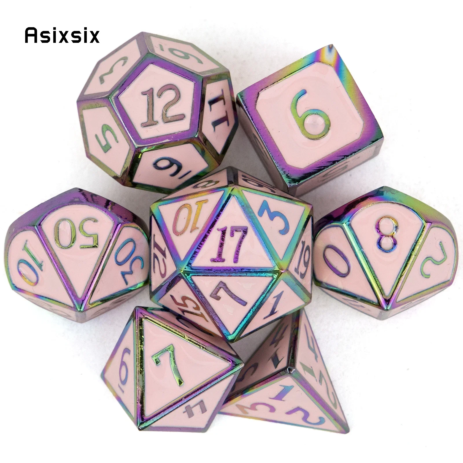7 Pcs Pink Colorful Standard Metal DicePerfect For Rpgs, Board Games, And Card Games.Dice For Games, Dnd Dice Set
7 Pcs Pink Colorful Standard Metal DicePerfect For Rpgs, Board Games, And Card Games.Dice For Games, Dnd Dice Set