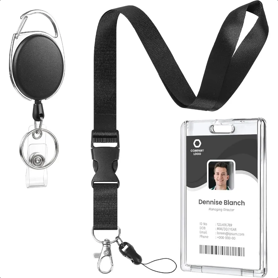 Lanyards for ID Badges Retractable ID Badge Holder with Breakaway Lanyard Heavy Duty Badge Reel with Acrylic ID Card Holders fo
Lanyards for ID Badges Retractable ID Badge Holder with Breakaway Lanyard Heavy Duty Badge Reel with Acrylic ID Card Holders fo