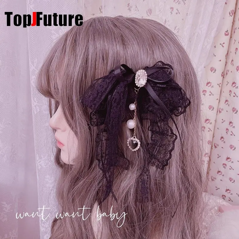 Gothic Lolita Cute and Sweet Lace Bow Love Edge Clip Subculture Y2K Girl Women Rhinestone Hair Clip Headpiece Hair Accessories
Gothic Lolita Cute and Sweet Lace Bow Love Edge Clip Subculture Y2K Girl Women Rhinestone Hair Clip Headpiece Hair Accessories