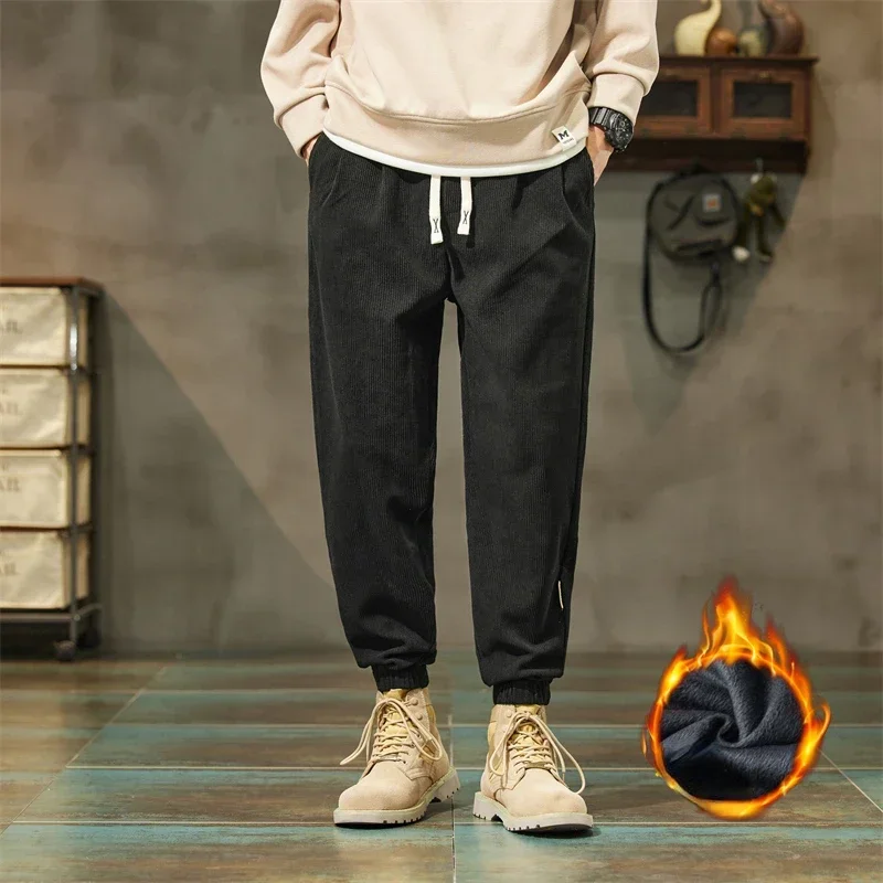 Autumn/Winter Corduroy Ankle Loose Bundle Feet Cargo Casual Pants Men Add Fleece Thicken Streetwear Joggers
Autumn/Winter Corduroy Ankle Loose Bundle Feet Cargo Casual Pants Men Add Fleece Thicken Streetwear Joggers