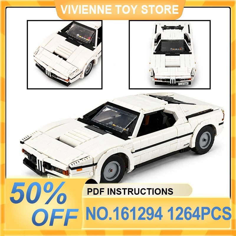 MOC-161294 White Classic Supercar Building Blocks Model, Creative Educational Assembly Toy, Perfect Gift for Boys
MOC-161294 White Classic Supercar Building Blocks Model, Creative Educational Assembly Toy, Perfect Gift for Boys