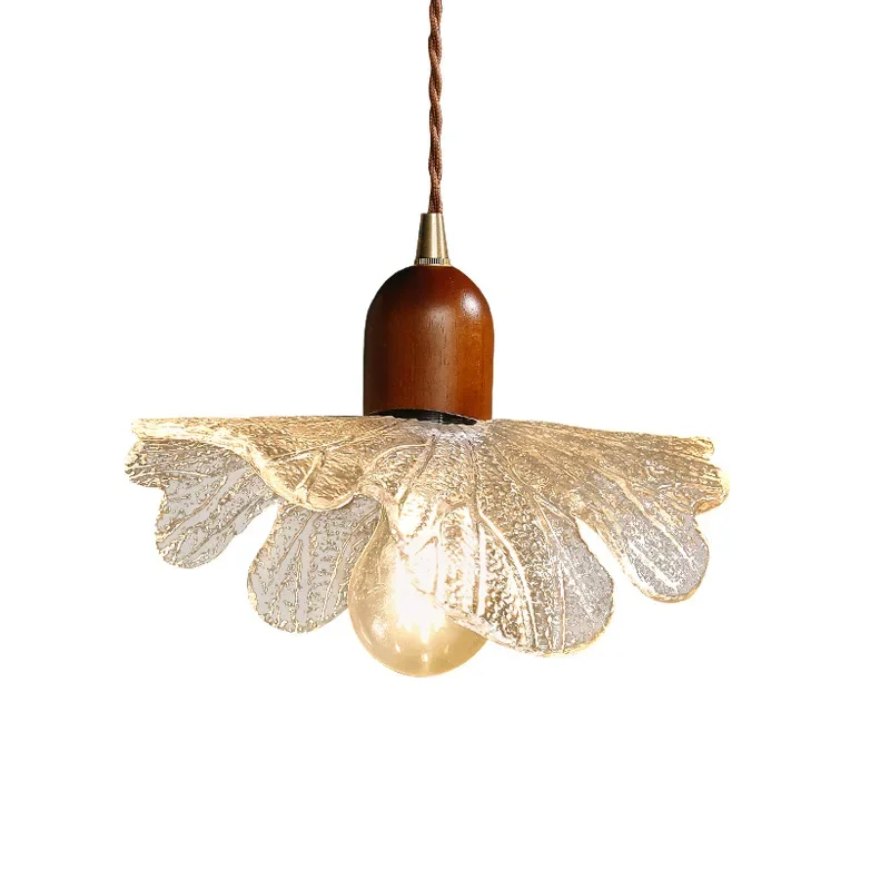 Entrance aisle retro glass small chandelier Japanese wabi sandy wind solid wood bedside chandelier
Entrance aisle retro glass small chandelier Japanese wabi sandy wind solid wood bedside chandelier