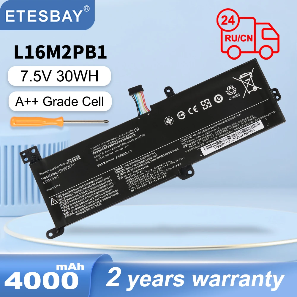 ETESBAY L16M2PB1 30WH Laptop Battery For Lenovo IdeaPad 320-14IKB 320-14ISK 320-15IKB Series L16L2PB1 L16C2PB1 L16C2PB2 L16S2PB2
ETESBAY L16M2PB1 30WH Laptop Battery For Lenovo IdeaPad 320-14IKB 320-14ISK 320-15IKB Series L16L2PB1 L16C2PB1 L16C2PB2 L16S2PB2