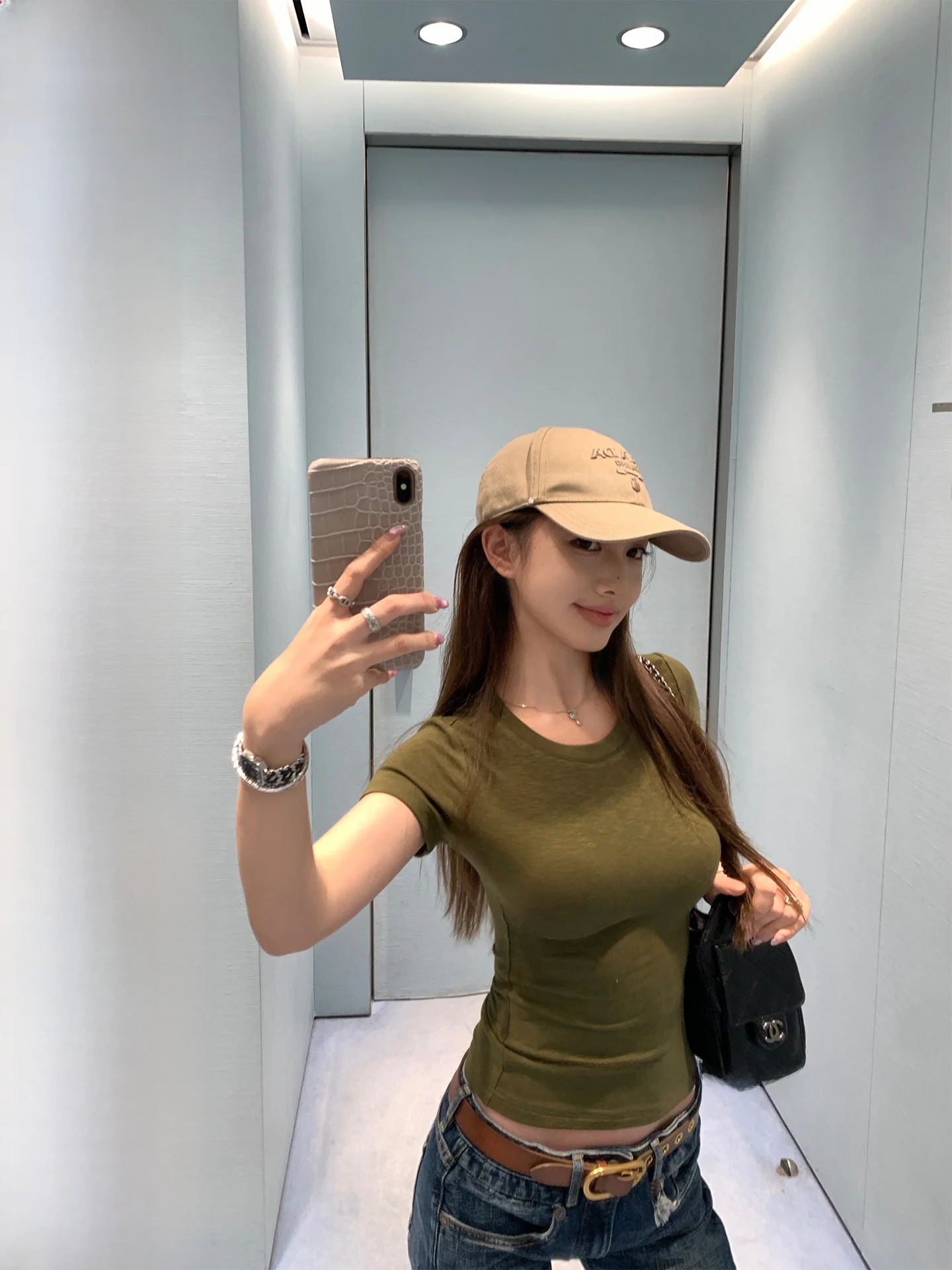 Soft Gold 260G Mousse round Neck Elastic T-Shirt Multi-Color Bankelili Board Walnut Cocoa Casual Style Women's Spring Tee
Soft Gold 260G Mousse round Neck Elastic T-Shirt Multi-Color Bankelili Board Walnut Cocoa Casual Style Women's Spring Tee
