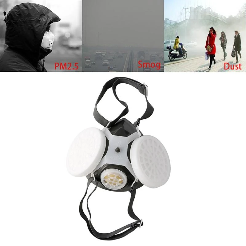 Respirator Dual Gas Mask Twin Paint Safety Headwear New
Respirator Dual Gas Mask Twin Paint Safety Headwear New