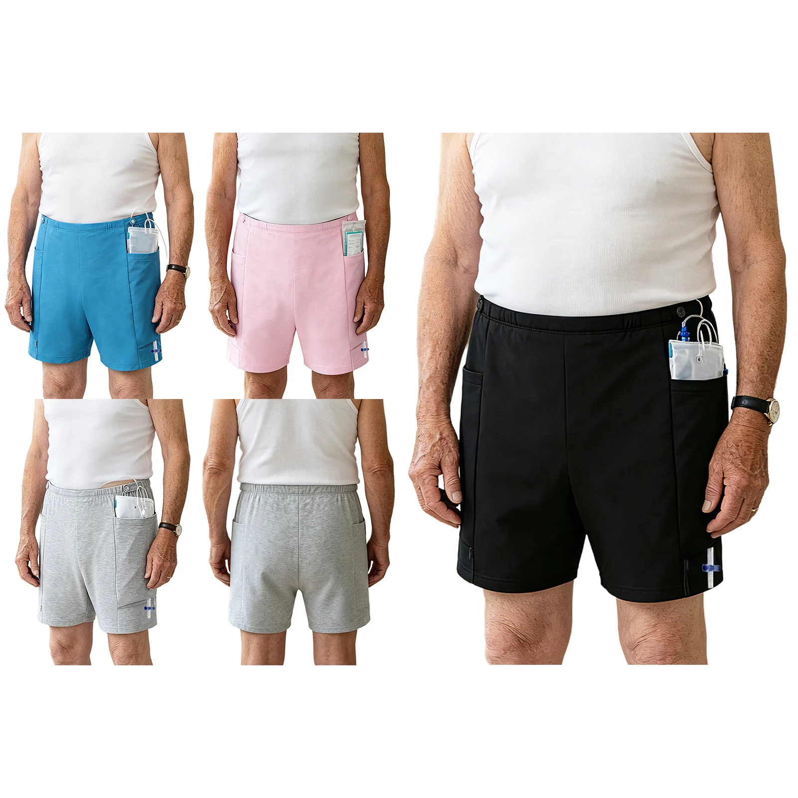Men Women Ostomy Shorts Urine Drainage Pouch Underwear Adjustable Waistband Anti Slip with Pockets Breathable for Post Op Care
Men Women Ostomy Shorts Urine Drainage Pouch Underwear Adjustable Waistband Anti Slip with Pockets Breathable for Post Op Care