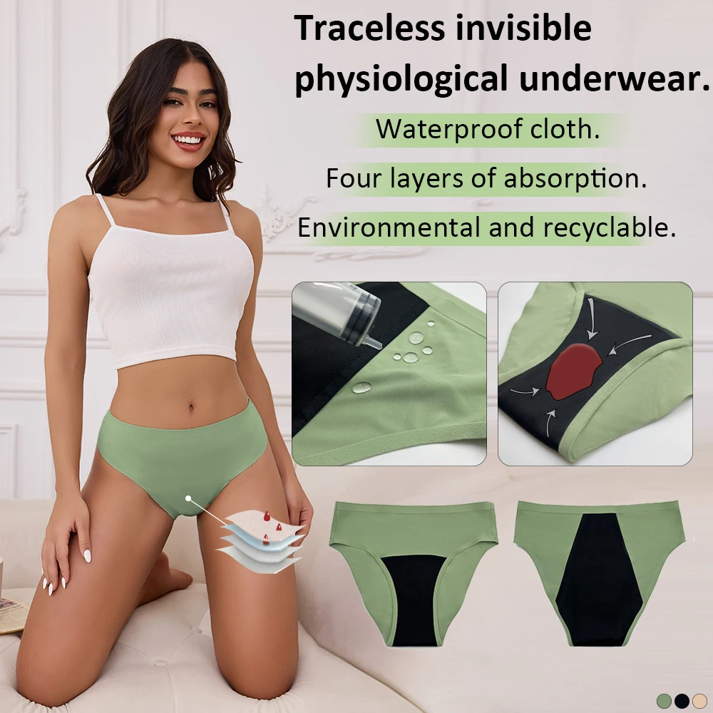 Seamless Period Underwear for Women Leak Proof High Asorbency Menstrual Underwear Soft Breathable Menstrual Pants For Heavy Flow
Seamless Period Underwear for Women Leak Proof High Asorbency Menstrual Underwear Soft Breathable Menstrual Pants For Heavy Flow