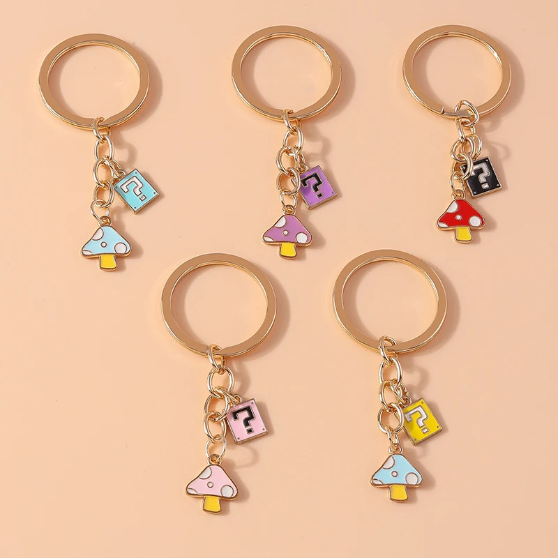 Cute Mushroom Question Mark Keychain for Women Men Car Key Handbag Purse Pendant Keyrings Accessories DIY Jewelry Decoration
Cute Mushroom Question Mark Keychain for Women Men Car Key Handbag Purse Pendant Keyrings Accessories DIY Jewelry Decoration