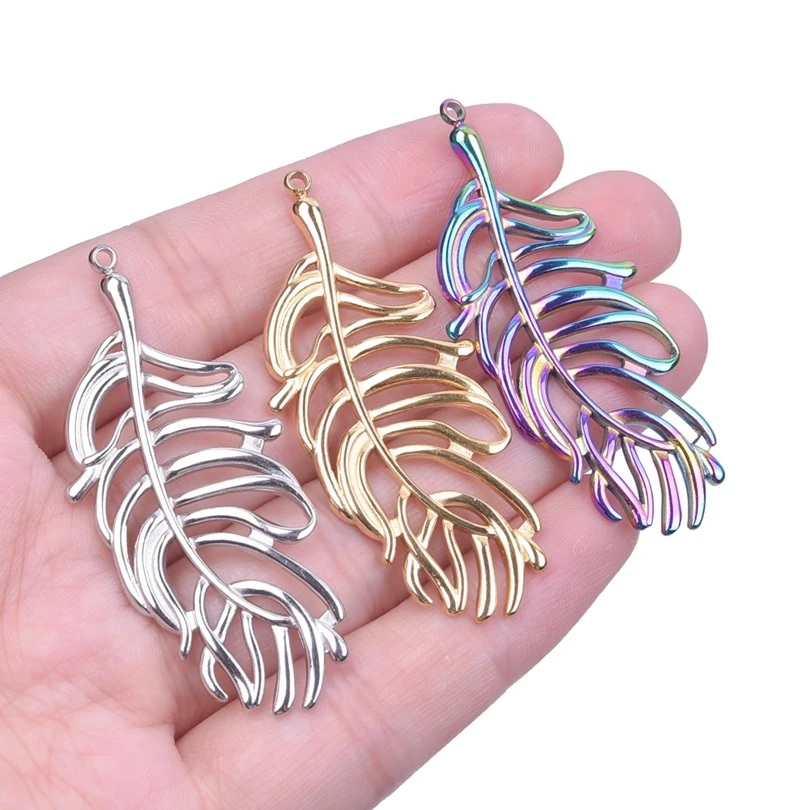 4-8pcs Stainless Steel Leaf Pendant Creative Hollow Feather Charms For Jewelry Making DIY Necklace Earrings Handmade Accessories
4-8pcs Stainless Steel Leaf Pendant Creative Hollow Feather Charms For Jewelry Making DIY Necklace Earrings Handmade Accessories