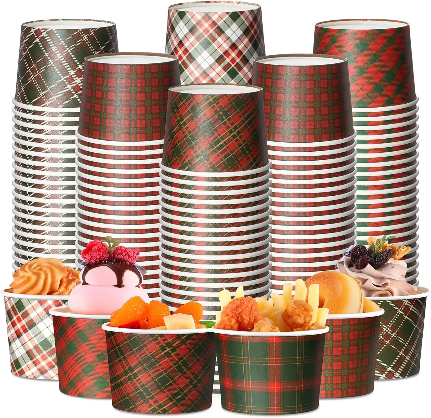 180 Pcs Christmas Ice Cream Cups 8oz Disposable Treat Snack Cups Plaid Pattern Paper Bowls for Yogurt Cupcakes Soup Chri
180 Pcs Christmas Ice Cream Cups 8oz Disposable Treat Snack Cups Plaid Pattern Paper Bowls for Yogurt Cupcakes Soup Chri