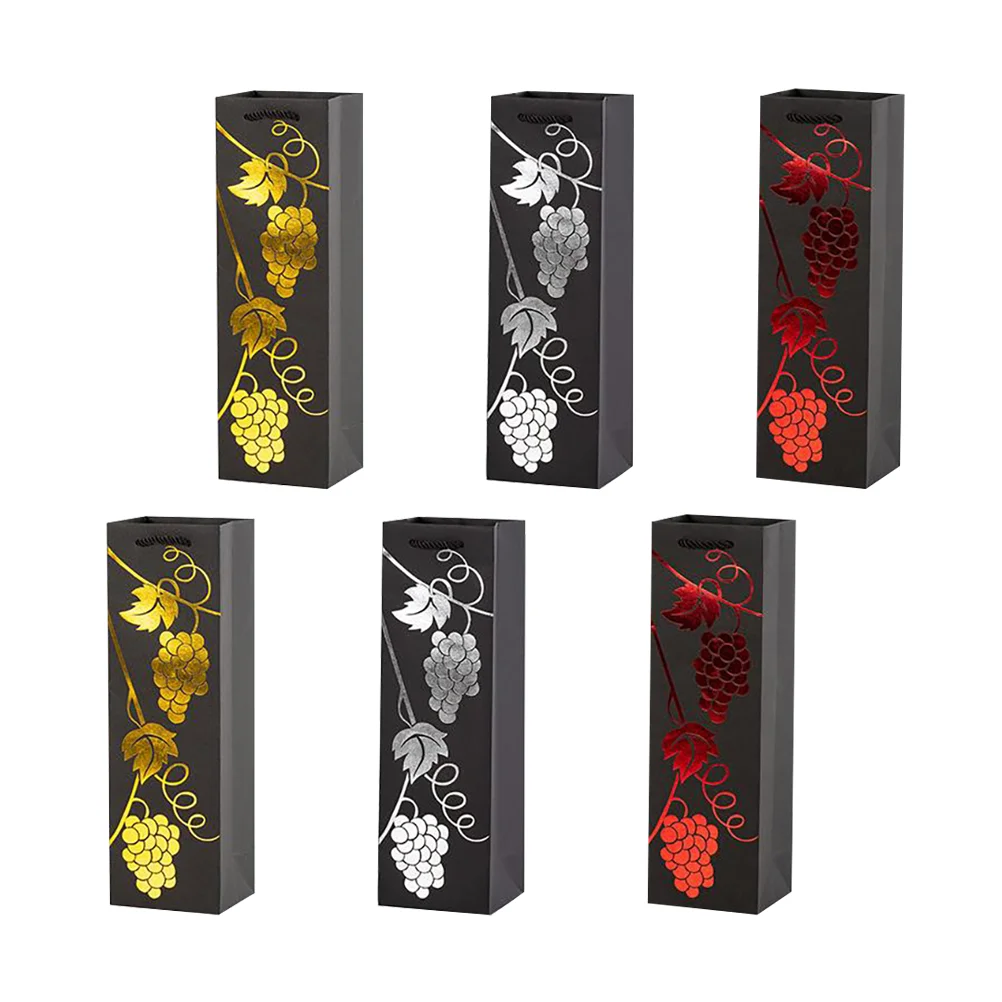 6 Pcs Packaging Bag Bottle Thickened Bags Paper Carrier Tote Holder Red Gift Gold Stamping
6 Pcs Packaging Bag Bottle Thickened Bags Paper Carrier Tote Holder Red Gift Gold Stamping