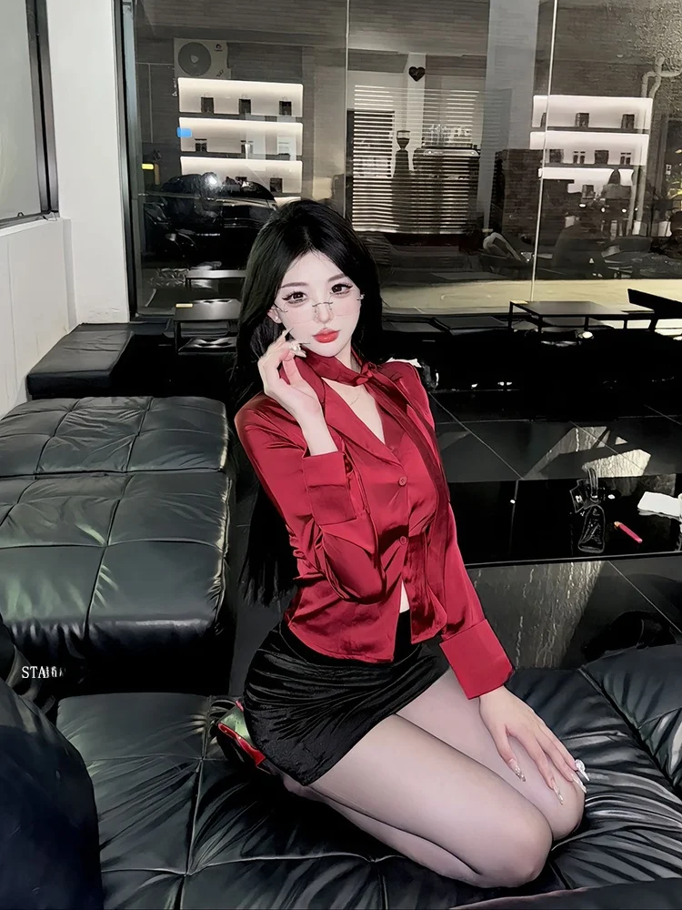 Strive Vintage Sexy Girl Shirt Waist Inlet Satin Surface Women's Spring Summer Sexy Bread Skirt Set Large Size Fashion Set
Strive Vintage Sexy Girl Shirt Waist Inlet Satin Surface Women's Spring Summer Sexy Bread Skirt Set Large Size Fashion Set