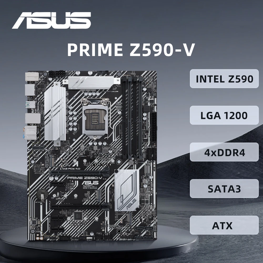 Материнская плата ASUS PRIME Z590-V поддерживает процессор i9-11900K i7-11700F i5-11600K DDR4 5133 МГц M.2 NVME LGA1200 USB3.2 Gen2 PCIe 4.0 ATX
Материнская плата ASUS PRIME Z590-V поддерживает процессор i9-11900K i7-11700F i5-11600K DDR4 5133 МГц M.2 NVME LGA1200 USB3.2 Gen2 PCIe 4.0 ATX