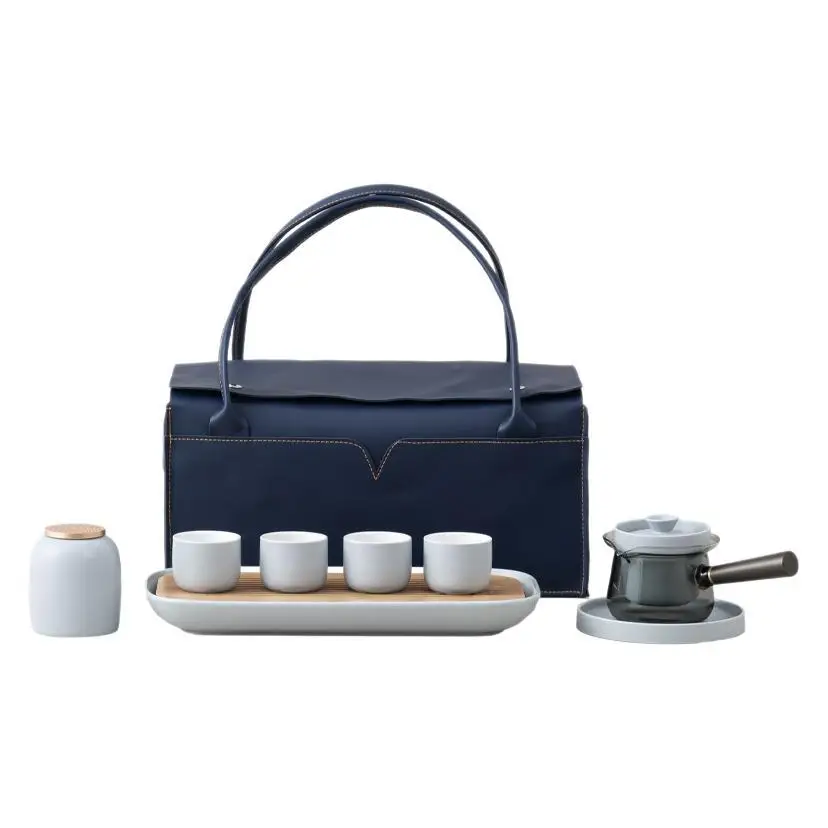 Ceramic travel tea set, one pot of four cups, outdoor portable business office souvenir
Ceramic travel tea set, one pot of four cups, outdoor portable business office souvenir