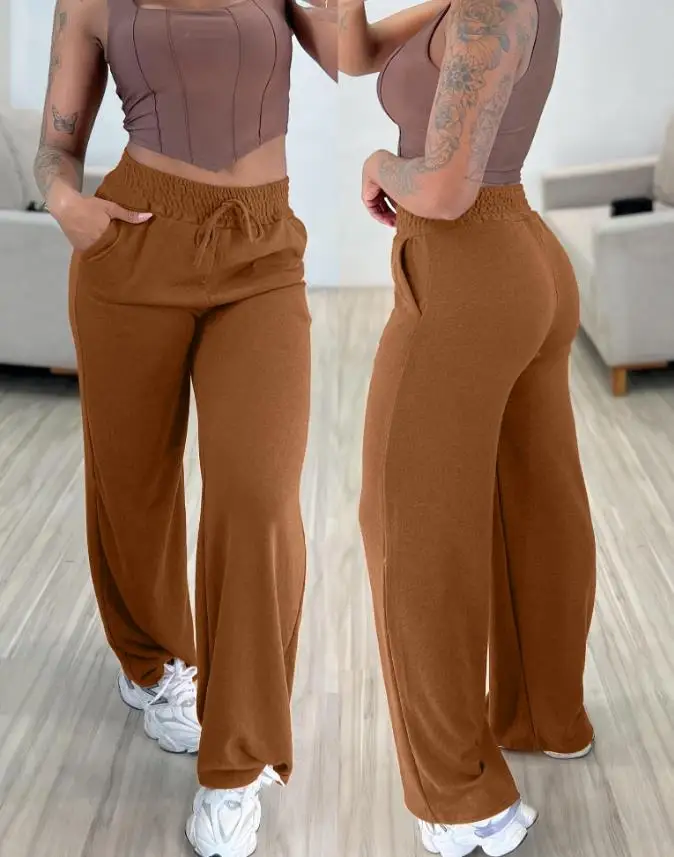 Women's Pants Casual Tied Detail Pants with Pocket Fashionable Simple Casual Loose Comfortable Elegant Pants
Women's Pants Casual Tied Detail Pants with Pocket Fashionable Simple Casual Loose Comfortable Elegant Pants