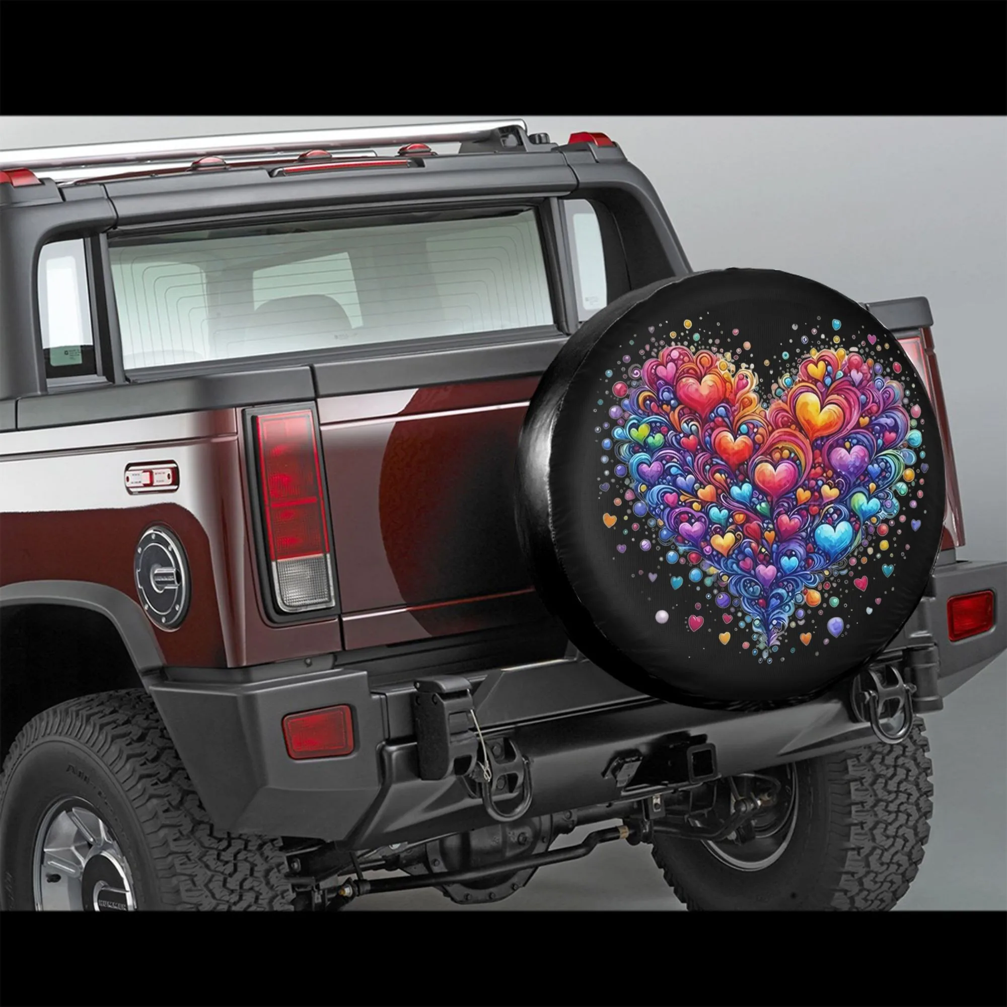 Rainbow Gradient Heart Tire Cover Waterproof Dustproof Durable Spare Wheel Protector for SUV
Rainbow Gradient Heart Tire Cover Waterproof Dustproof Durable Spare Wheel Protector for SUV