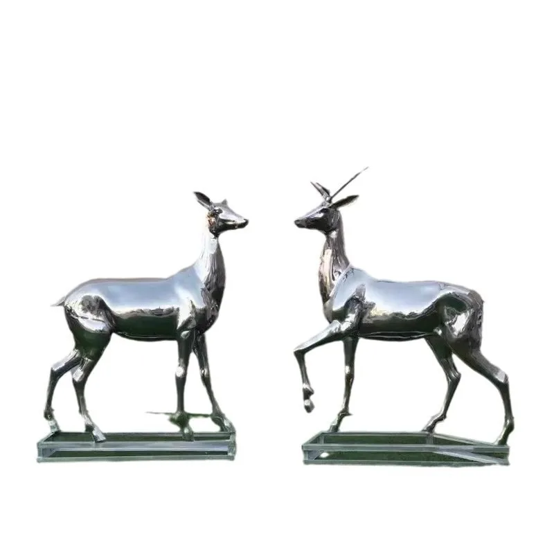 Stainless steel sculpture deer sika deer gallery frame, outdoor landmark landscape, forest iron waterscape hollow sculpture
Stainless steel sculpture deer sika deer gallery frame, outdoor landmark landscape, forest iron waterscape hollow sculpture