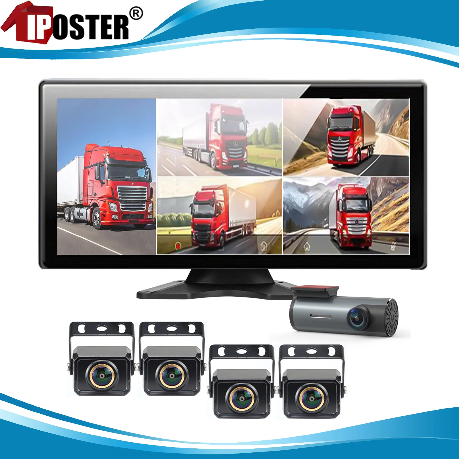 iPoster 10.36 Inch Touch Screen 5ch DVR Monitor 5x Front Side Rear View Cameras 1080P AHD 12-36v For Truck Bus Caravan Motorhome
iPoster 10.36 Inch Touch Screen 5ch DVR Monitor 5x Front Side Rear View Cameras 1080P AHD 12-36v For Truck Bus Caravan Motorhome