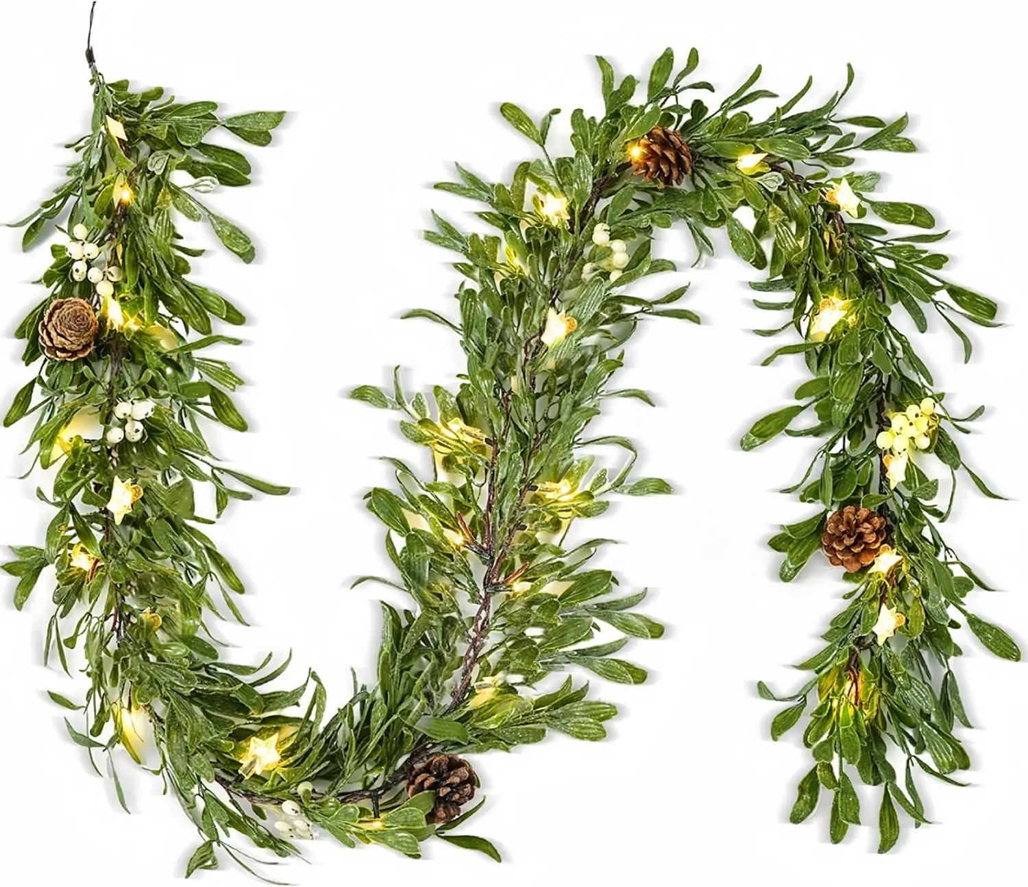 6FT Lighted Garland with Timer, Realistic Faux Cedar Christmas Vines for Fireplace Indoor Outdoor Winter Decor
6FT Lighted Garland with Timer, Realistic Faux Cedar Christmas Vines for Fireplace Indoor Outdoor Winter Decor