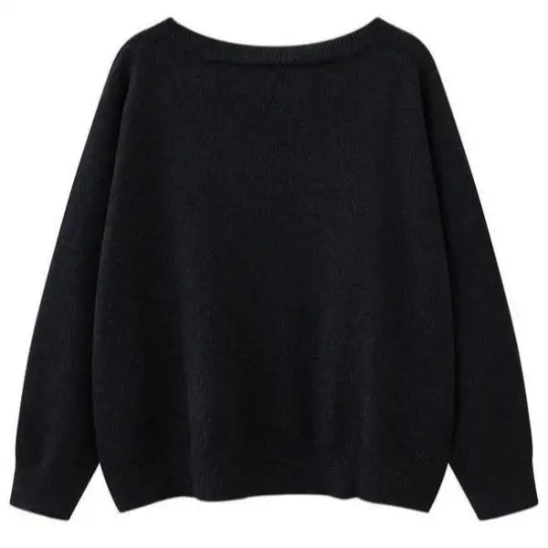 Women's Plain Drop oulder Boat Ne Sweater Casual Long Coolmax Fiber Thiened Nine-Quarter Sve Collar Sweater
Women's Plain Drop oulder Boat Ne Sweater Casual Long Coolmax Fiber Thiened Nine-Quarter Sve Collar Sweater