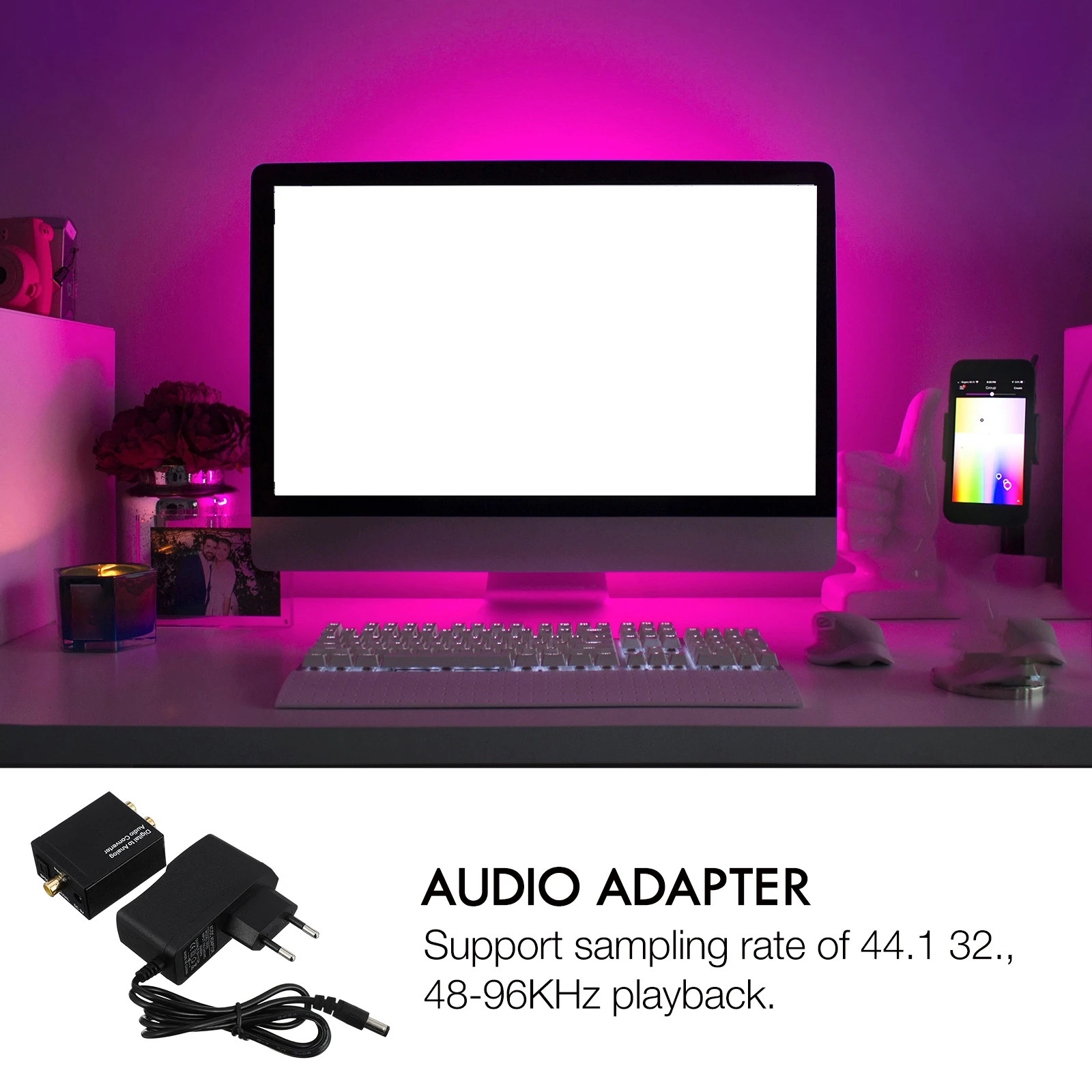 Digital To Analog Audio Converter Adapter For Speaker Amplifier Eu Plug 3.5Mm Rca 24Bit S/Pdif 44.1 48-96Khz Sampling Rate
Digital To Analog Audio Converter Adapter For Speaker Amplifier Eu Plug 3.5Mm Rca 24Bit S/Pdif 44.1 48-96Khz Sampling Rate