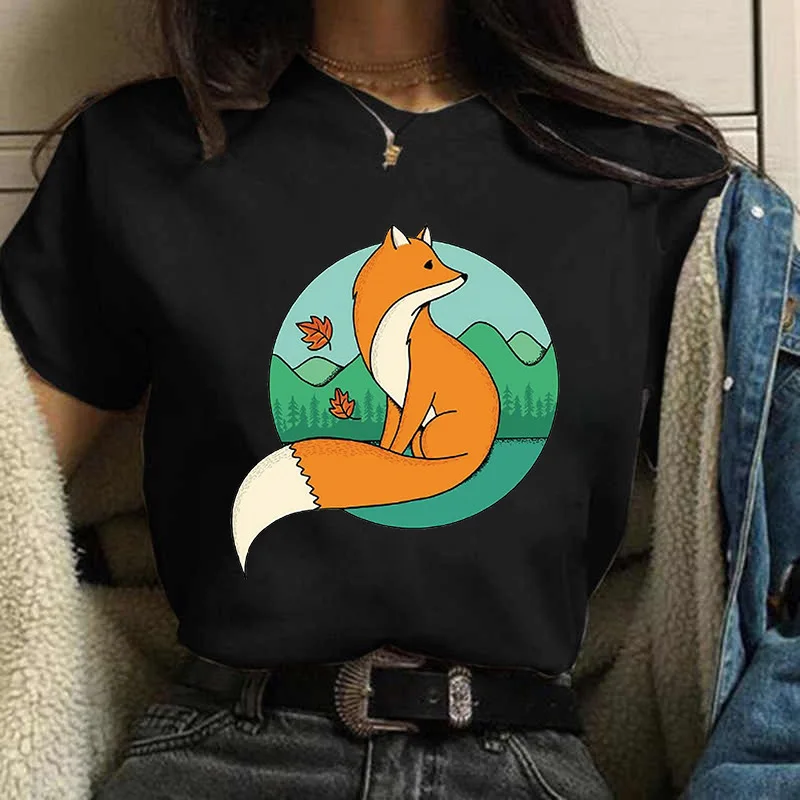 T Shirt Women Clothes Cartoon Anime Fox Graphic Tee Harajuku Summer Streetwear Casual Round Neck Short Sleeve Unisex
T Shirt Women Clothes Cartoon Anime Fox Graphic Tee Harajuku Summer Streetwear Casual Round Neck Short Sleeve Unisex