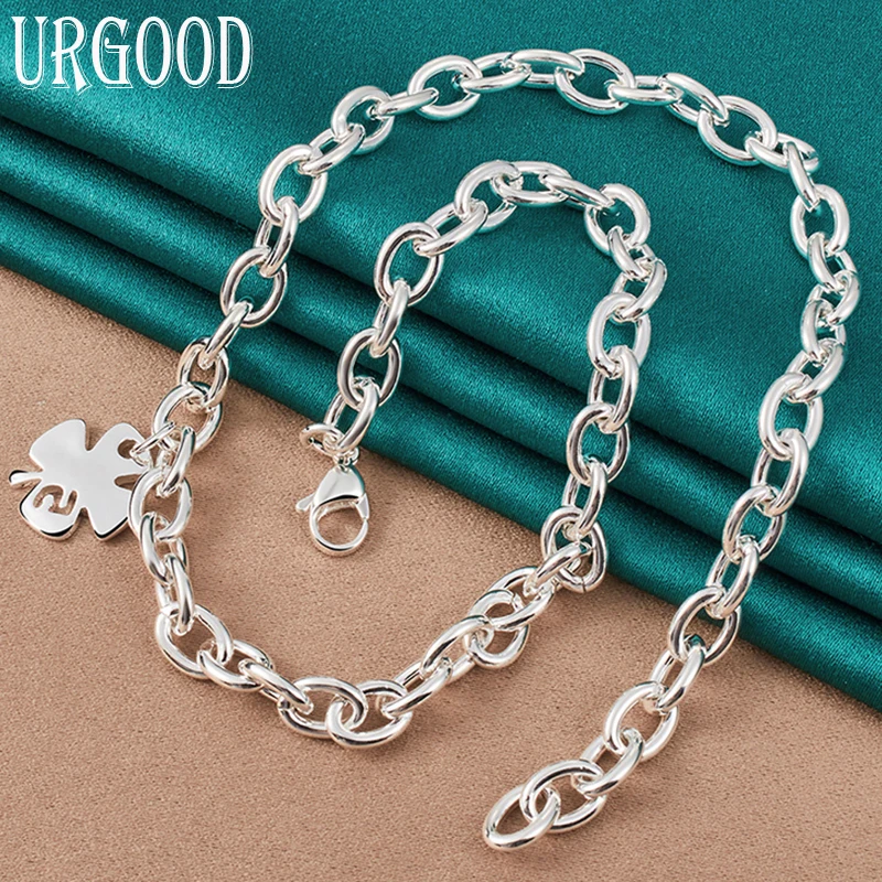 925 Sterling Silver 18 Inches O-Chain Clover Pendant Necklace For Women Party Engagement Wedding Fashion Jewelry
925 Sterling Silver 18 Inches O-Chain Clover Pendant Necklace For Women Party Engagement Wedding Fashion Jewelry