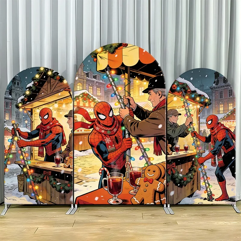 Arch Backdrop Cover Single Side Spider Man Holiday Market Festive Winter Festival Party Decoration Photo Booth Background Props
Arch Backdrop Cover Single Side Spider Man Holiday Market Festive Winter Festival Party Decoration Photo Booth Background Props