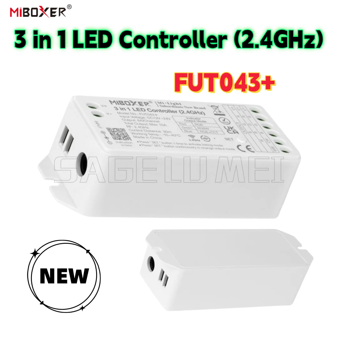 MiBoxer 2,4 ГГц Беспроводное дистанционное приложение Wi-Fi FUT043 + Контроллер светодиодных лент 3 в 1 DC12V-24V RGB RGBW RGBCCT Интеллектуальная система управления светодиодами
MiBoxer 2,4 ГГц Беспроводное дистанционное приложение Wi-Fi FUT043 + Контроллер светодиодных лент 3 в 1 DC12V-24V RGB RGBW RGBCCT Интеллектуальная система управления светодиодами