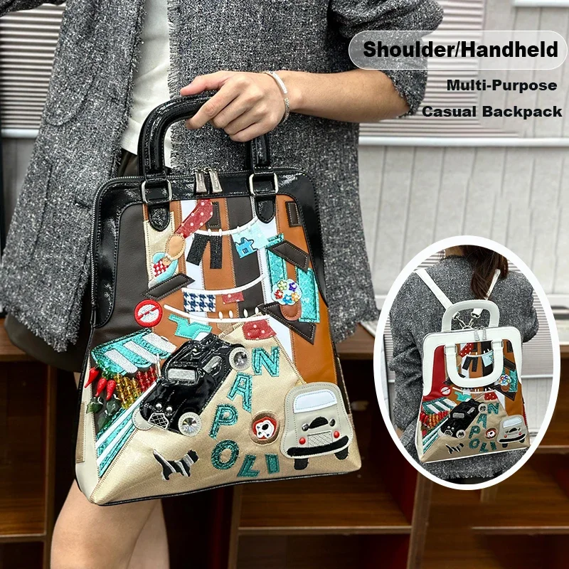 Женская сумка, сексуальный рюкзак из искусственной кожи с мультяшным принтом, женский универсальный повседневный дорожный рюкзак, школьная сумка для отдыха, модные сумки
Женская сумка, сексуальный рюкзак из искусственной кожи с мультяшным принтом, женский универсальный повседневный дорожный рюкзак, школьная сумка для отдыха, модные сумки