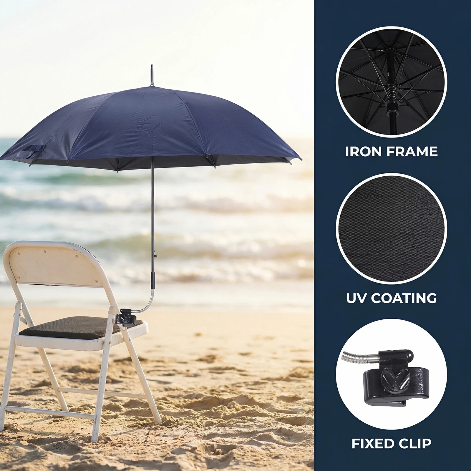 23In Clip-On Parasol with Clamp Protection Stroller Parasol Windproof Portable Sunshade Umbrella for Patio/Beach/Yard/Garden
23In Clip-On Parasol with Clamp Protection Stroller Parasol Windproof Portable Sunshade Umbrella for Patio/Beach/Yard/Garden