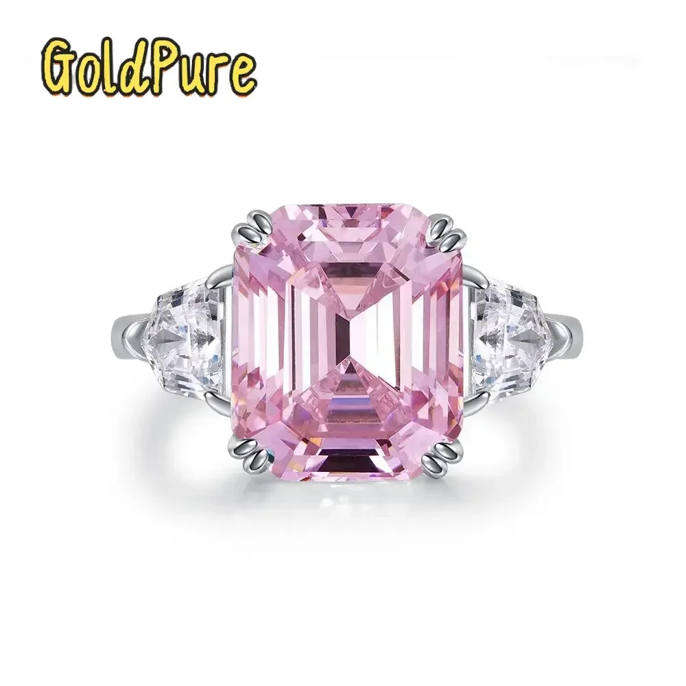 Goldpure Luxury Pink Diamond in PT950 Solid Platinum White Gold Ring, Emerald - Cut Square for Women
Goldpure Luxury Pink Diamond in PT950 Solid Platinum White Gold Ring, Emerald - Cut Square for Women