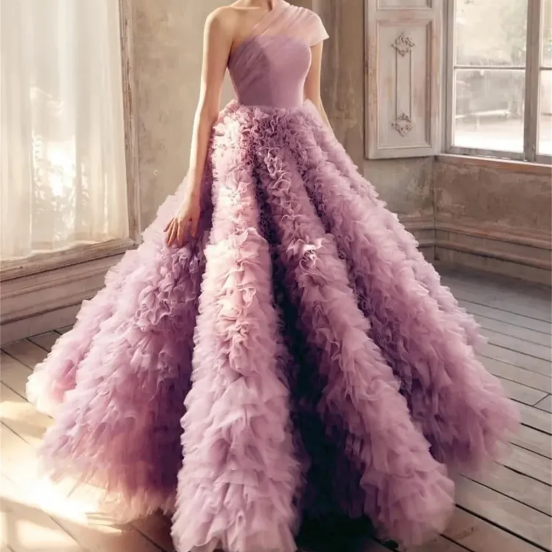 Charming Tulle Multilayer Prom Dress Floor-length A-line Elegant Sleeveless vestidos de festa Customized
Charming Tulle Multilayer Prom Dress Floor-length A-line Elegant Sleeveless vestidos de festa Customized