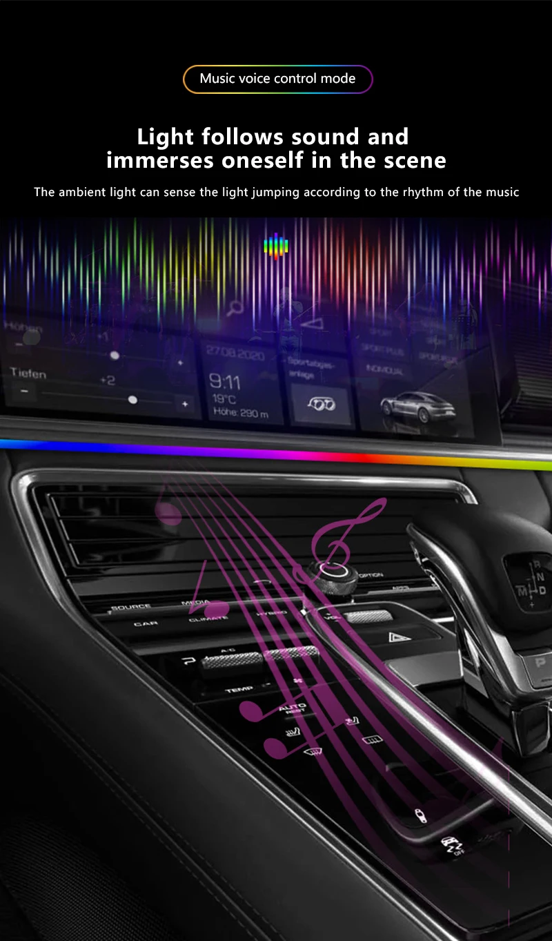 For CHEVROLET CRUZE For 2014-2019 Smart 64 RGB Color Car Ambient Self-Adhesive Strips Simple Installation Atmosphere Car Lights
For CHEVROLET CRUZE For 2014-2019 Smart 64 RGB Color Car Ambient Self-Adhesive Strips Simple Installation Atmosphere Car Lights