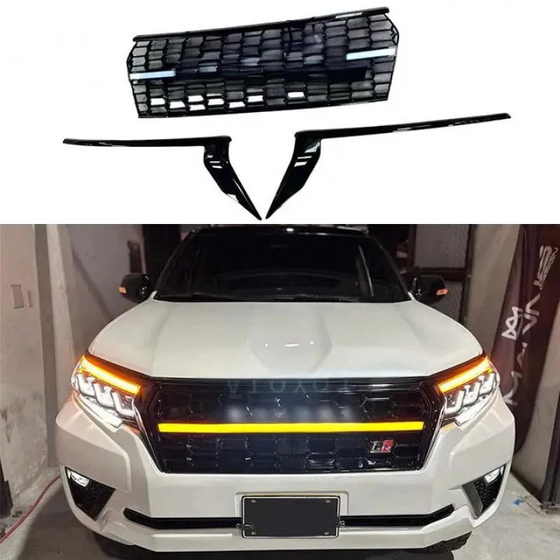 Heavy Duty Front Radiator Grille With Lighting Parts Wear Resistant Exterior Upgrade Kits for FJ150 Prado 150
Heavy Duty Front Radiator Grille With Lighting Parts Wear Resistant Exterior Upgrade Kits for FJ150 Prado 150