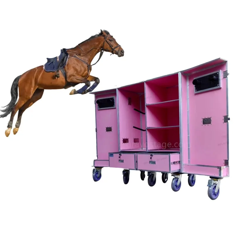 Custom Aluminum Horse Equipment Storage Tack Box Saddle Tack Locker Flight Case
Custom Aluminum Horse Equipment Storage Tack Box Saddle Tack Locker Flight Case