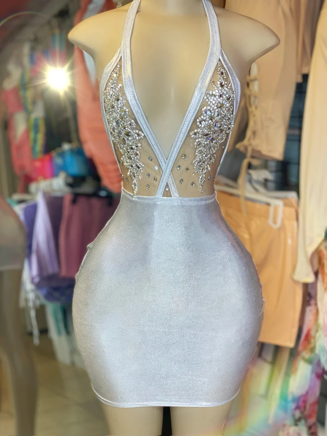 Silver Diamond Halter Short Prom Dresses Black Girls Birthday Party Dresses Bead African Cocktail Dresses Homecoming Customized
Silver Diamond Halter Short Prom Dresses Black Girls Birthday Party Dresses Bead African Cocktail Dresses Homecoming Customized