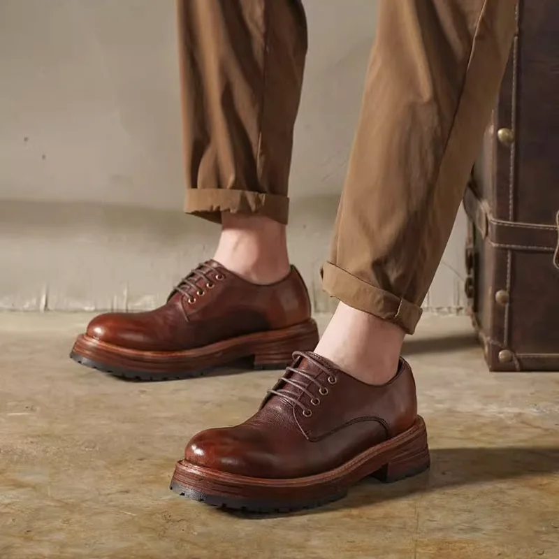 Fashion Men's Genuine Leather Loafers Brogue Shoes Luxury Comfort Brown Derby Shoes Retro Wedding Social Party Oxfords
Fashion Men's Genuine Leather Loafers Brogue Shoes Luxury Comfort Brown Derby Shoes Retro Wedding Social Party Oxfords