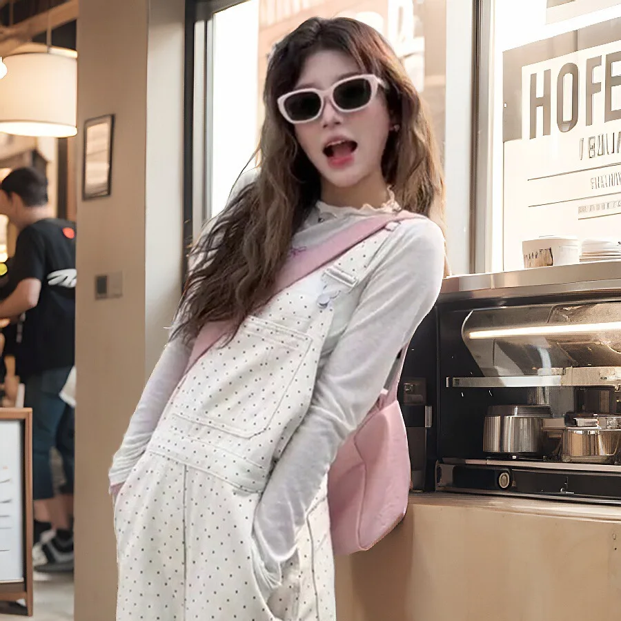 2026 Summer New Polka Dot Bib Overalls Women's Casual Cotton High Waist Trousers Fashion Korean Style Outdoor Wear
2026 Summer New Polka Dot Bib Overalls Women's Casual Cotton High Waist Trousers Fashion Korean Style Outdoor Wear