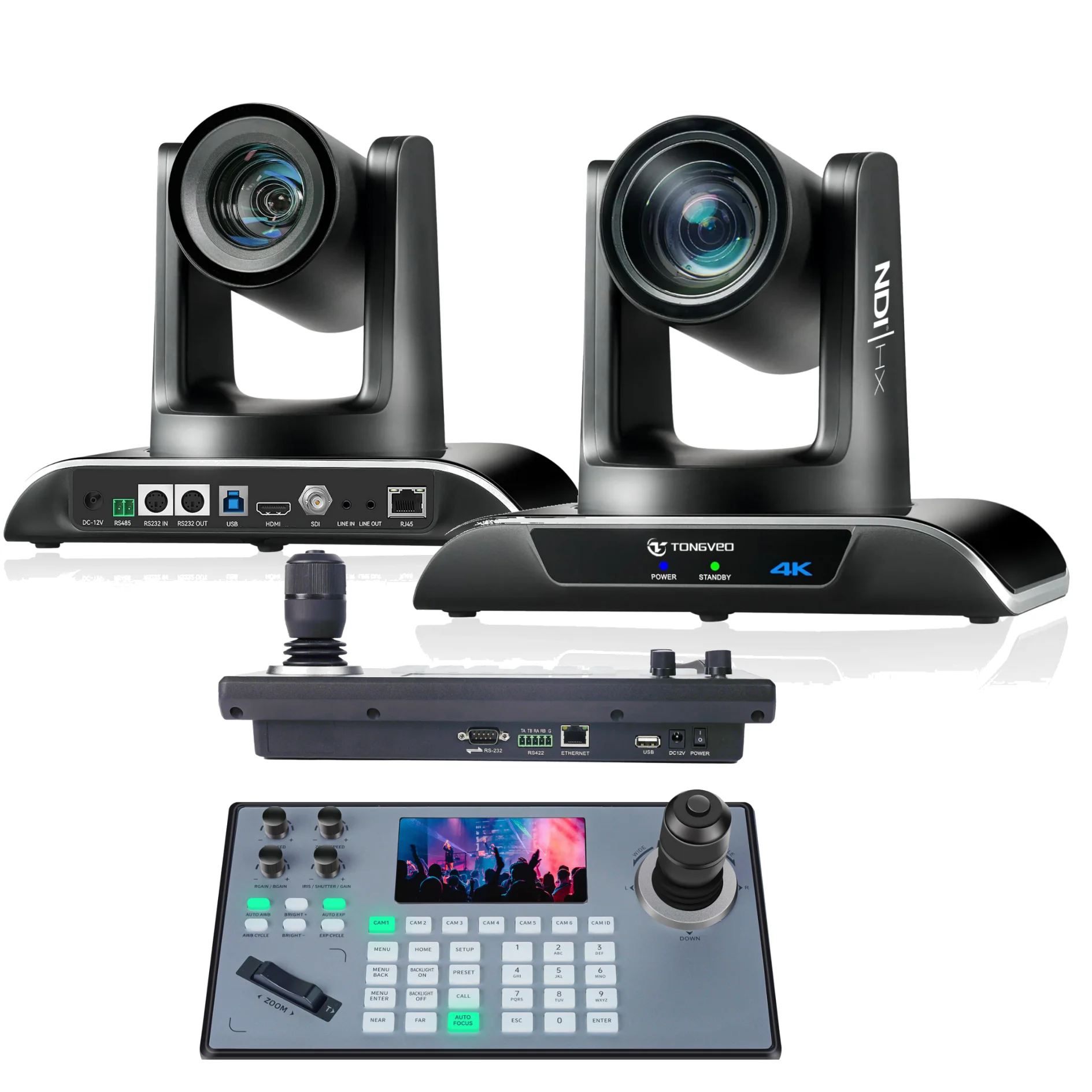 Live Streaming AI Auto Tracking 4K 30X Zoom NDI PTZ Camera for Church Events Live Broadcast TV Studio With Joystick Controller
Live Streaming AI Auto Tracking 4K 30X Zoom NDI PTZ Camera for Church Events Live Broadcast TV Studio With Joystick Controller