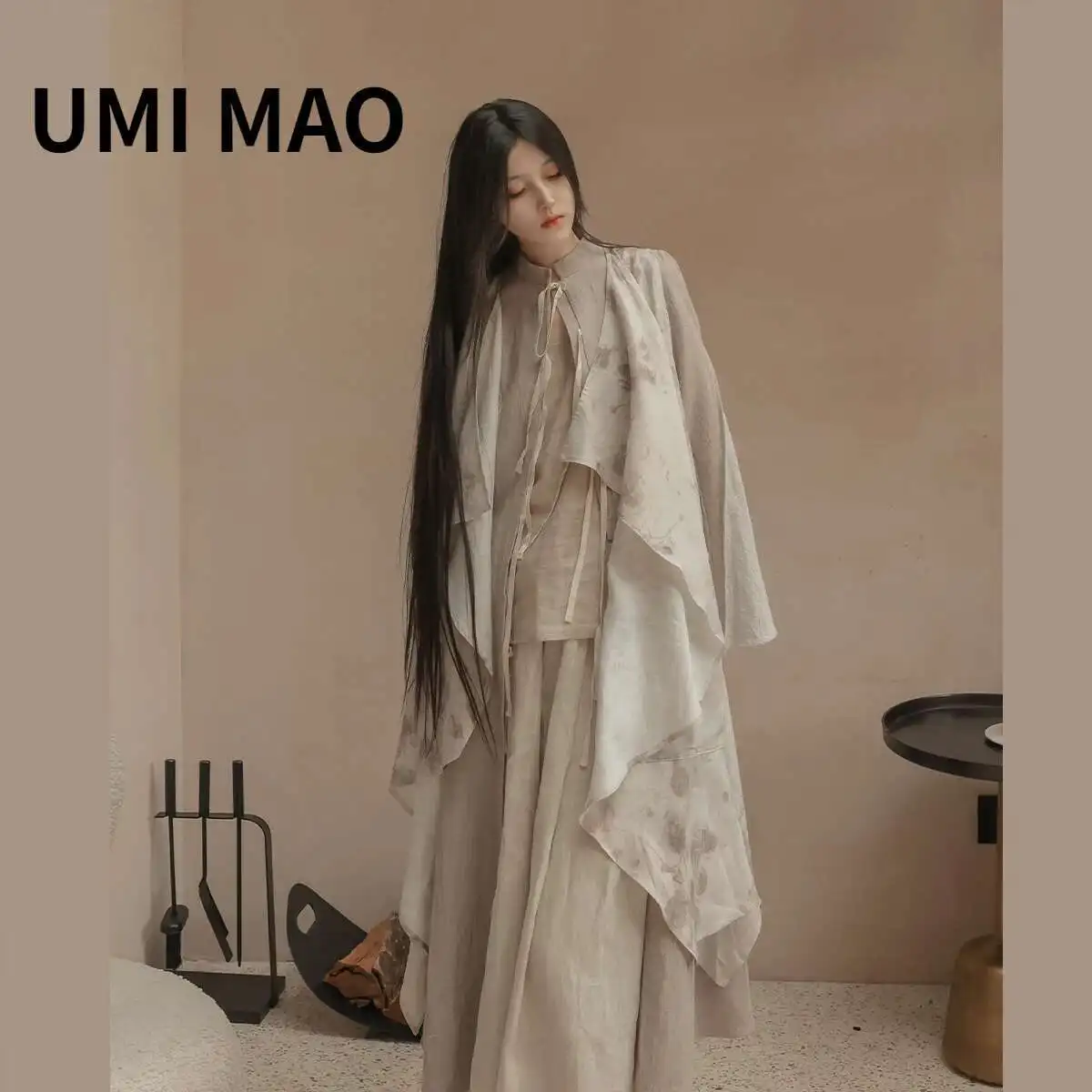 UMI MAO в китайском стиле, домашний принт омертвевшей листьев, повседневный свободный льняной жилет, длинное пальто, женская куртка Y2K
UMI MAO в китайском стиле, домашний принт омертвевшей листьев, повседневный свободный льняной жилет, длинное пальто, женская куртка Y2K