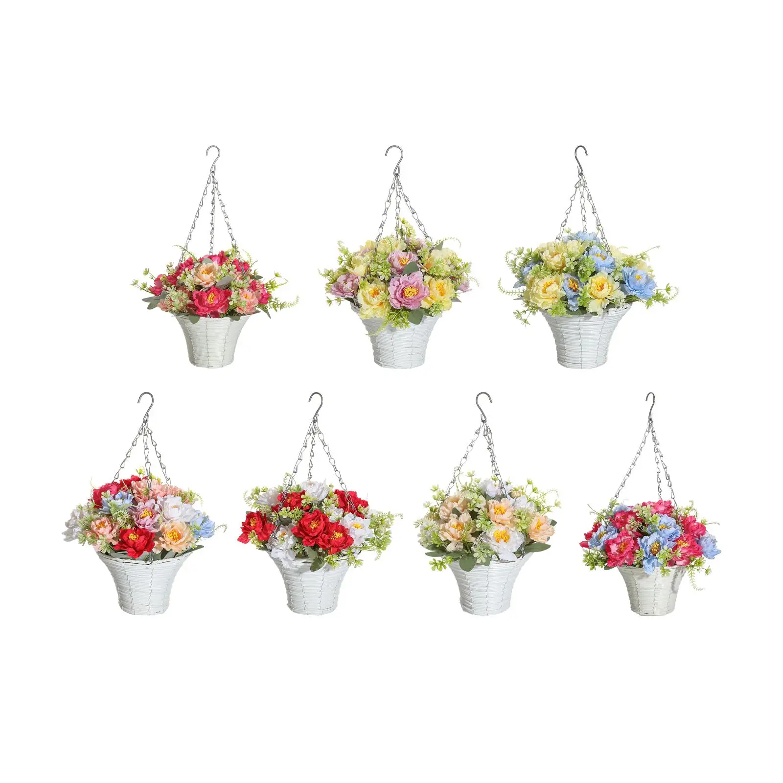 Decorative Artificial Flowers Hanging Basket Silk Garland Wreath Home Garden Patio Porch for Spring Summer
Decorative Artificial Flowers Hanging Basket Silk Garland Wreath Home Garden Patio Porch for Spring Summer