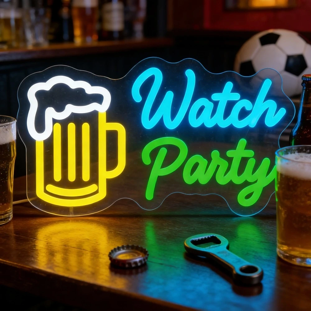Неоновая вывеска Watch Party, USB-светильник с регулируемой яркостью, светодиодный неоновый светильник, настенный декор для игровой комнаты, спальни, гостиной, бара, подарки для вечеринок
Неоновая вывеска Watch Party, USB-светильник с регулируемой яркостью, светодиодный неоновый светильник, настенный декор для игровой комнаты, спальни, гостиной, бара, подарки для вечеринок