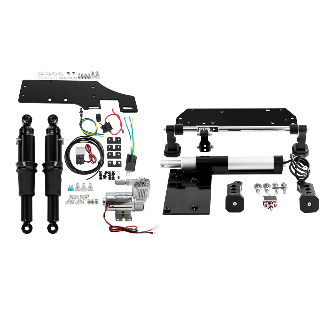 Motorcycle Rear Air Ride Suspension Electric Center Stand For Harley Touring Road King Electra Glide 2009-2016 2017-2024
Motorcycle Rear Air Ride Suspension Electric Center Stand For Harley Touring Road King Electra Glide 2009-2016 2017-2024
