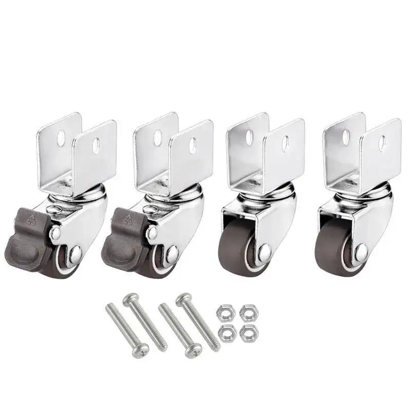 4Pcs Crib Casters With Brake Wheels 1" Soft Rubber16-18Mm Splint Swivel Caster Furniture Hardware Fittings
4Pcs Crib Casters With Brake Wheels 1" Soft Rubber16-18Mm Splint Swivel Caster Furniture Hardware Fittings