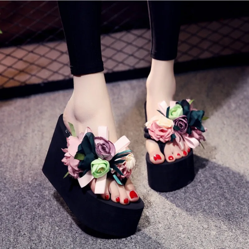 6cm 8cm 10cm Platform Flip-flops for Women Fashion Flower Decoration Woman Shoes Non-slip Beach Women's Sandals Sandalias Mujer
6cm 8cm 10cm Platform Flip-flops for Women Fashion Flower Decoration Woman Shoes Non-slip Beach Women's Sandals Sandalias Mujer