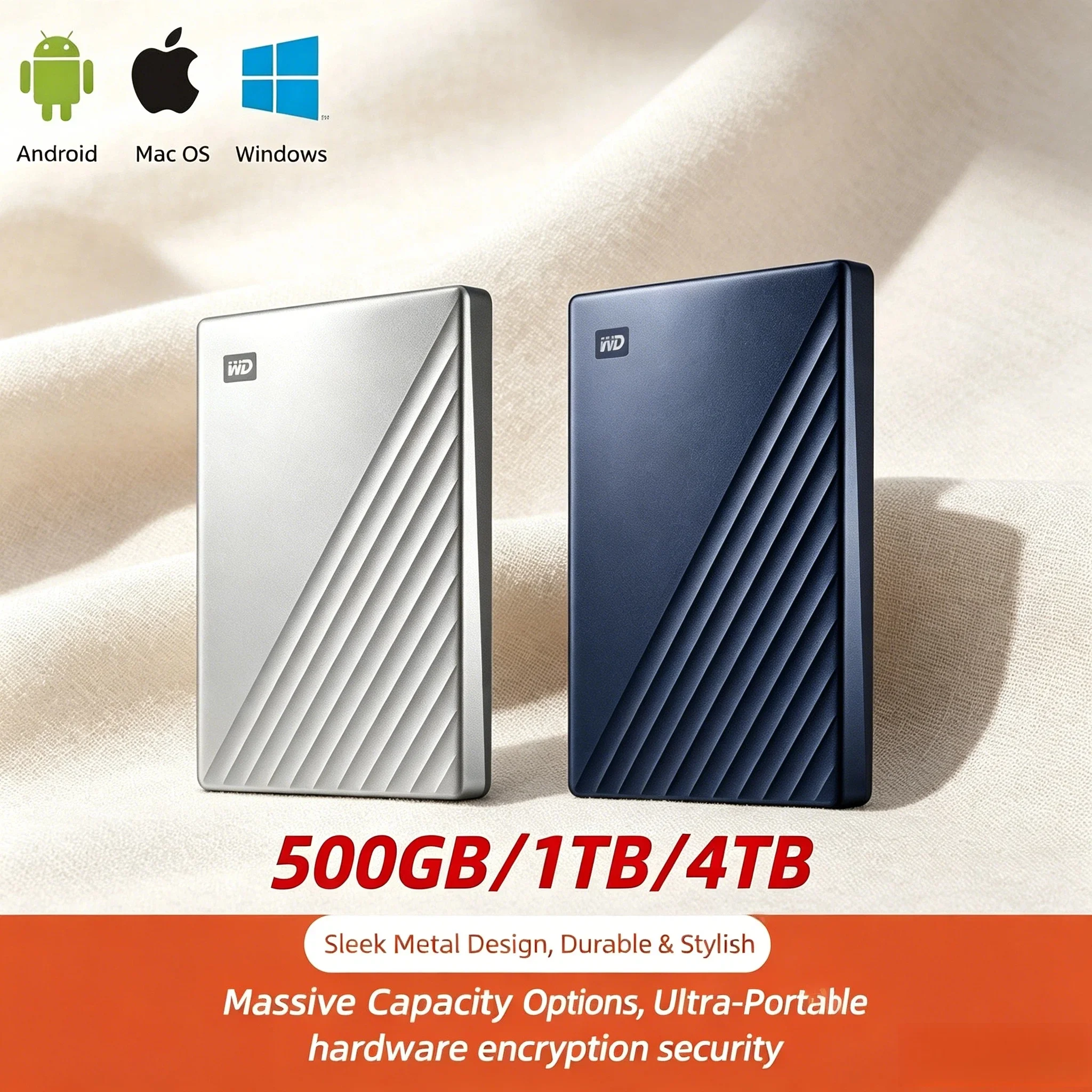 OEM For WD Expansion Metal Edition Portable Hard Drive My Passport Ultra Western Digital 500GB 1TB 2TB 4TB China Travel Package
OEM For WD Expansion Metal Edition Portable Hard Drive My Passport Ultra Western Digital 500GB 1TB 2TB 4TB China Travel Package